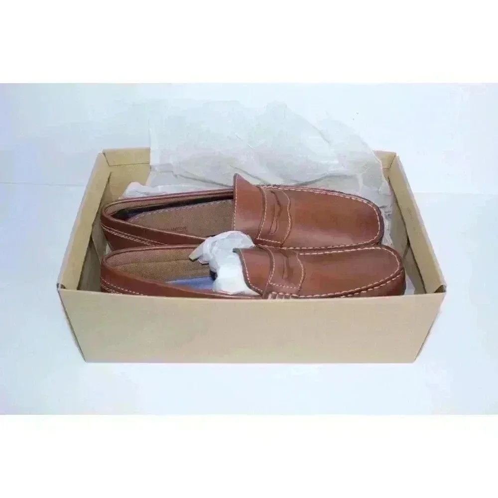 Stone Canyon Footwear Loafer Faux Leather‎ Easy Slip On Men's Shoe Size 10.5 NIB